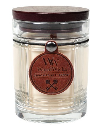 WoodWick Vanilla Jar candle met houten lont