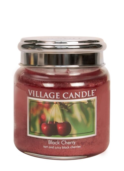 Black Cherry Village Candle Geurkaars Medium