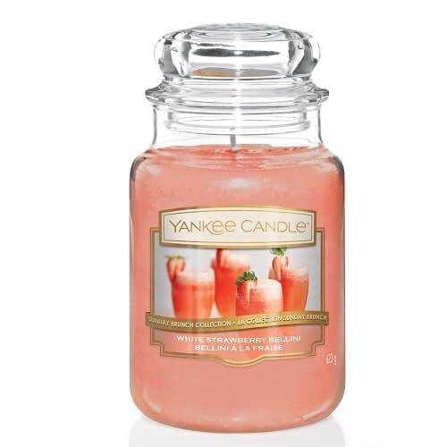 White Strawberry Bellini Large Jar Yankee Candle