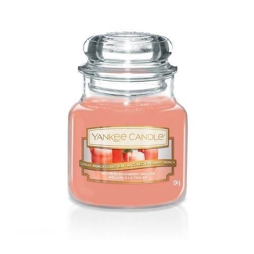 White Strawberry Bellini Small Jar Yankee Candle