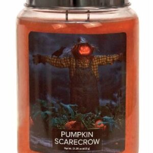 Pumpkin Scarecrow Village Candle Geurkaars Large