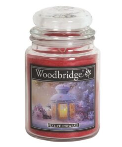 Festive Snowfall Woodbridge Geurkaars Large