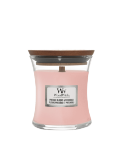 WoodWick Pressed Blooms & Patchouli Geurkaars Small