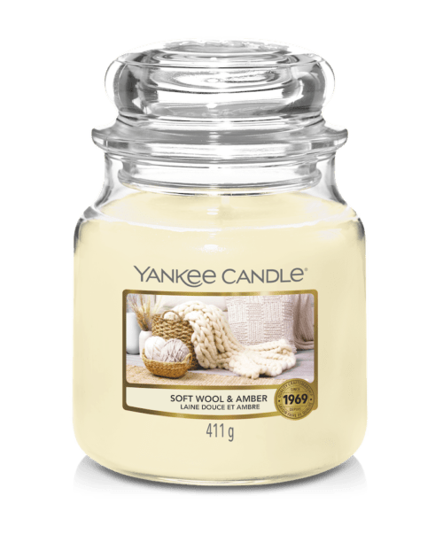 Soft Wool & Amber Medium Jar Yankee Candle