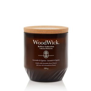 Lavender & Cypress Medium WoodWick ReNew Collection