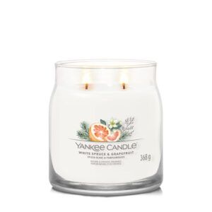 White Spruce & Clementine Medium Signature Yankee Candle Geurkaars