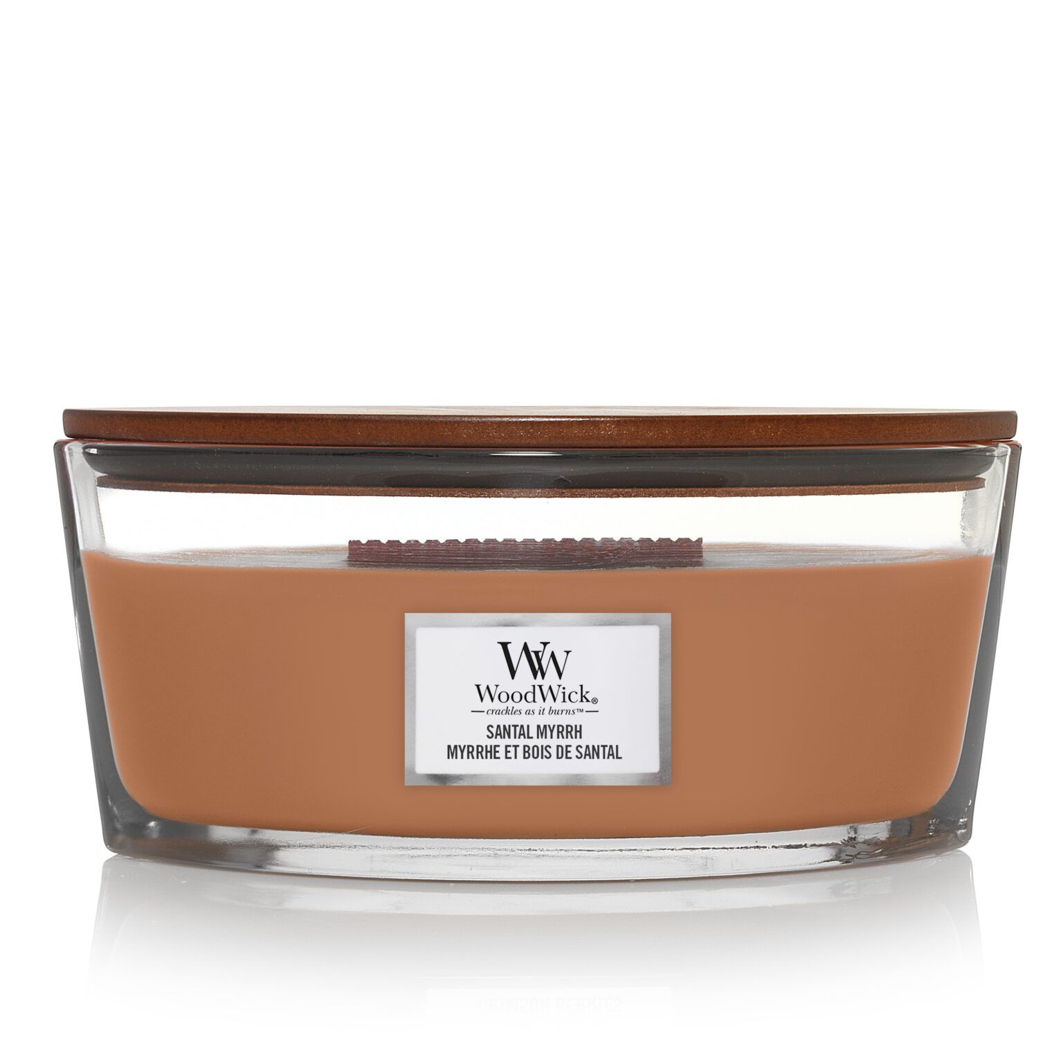 WoodWick Santal Myrrh Ellipse Geurkaars