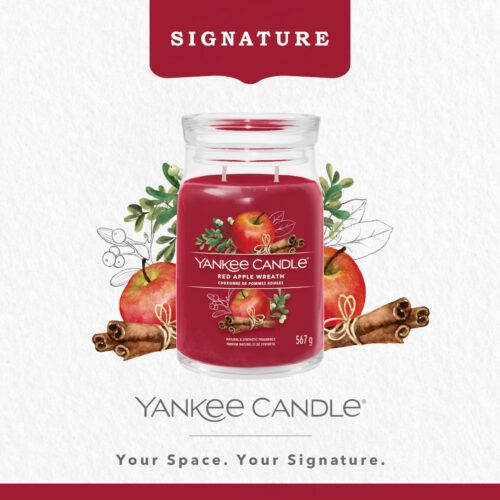 Red Apple Wreath Large Signature Yankee Candle Geurkaars