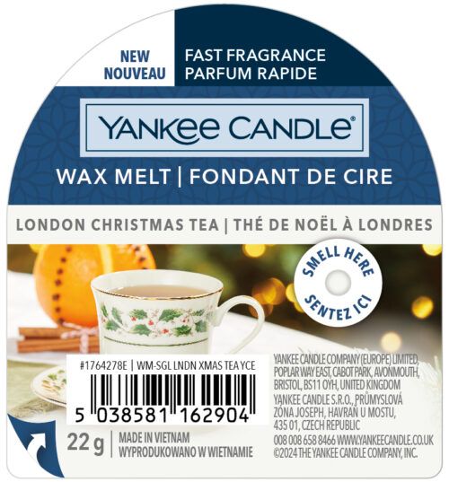 London Christmas Tea Wax Melt Yankee Candle