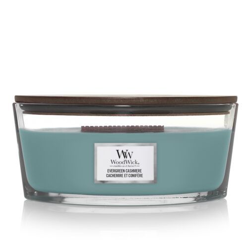 WoodWick Evergreen Cashmere Ellipse Geurkaars