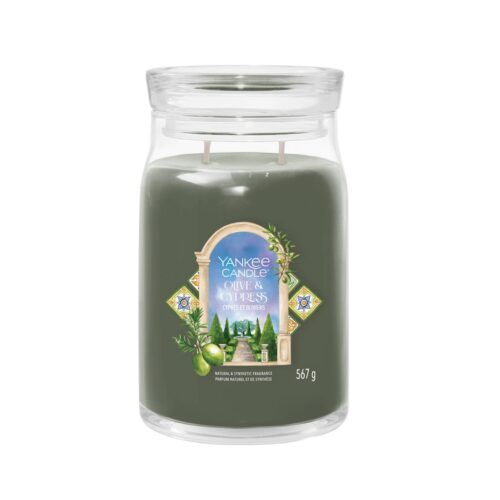 Olive & Cypress Large Signature Yankee Candle Geurkaars