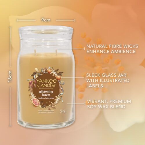 Glistening Leaves Large Signature Yankee Candle Geurkaars