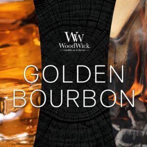 WoodWick Golden Bourbon Large Geurkaars
