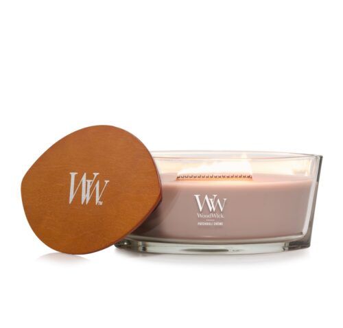 WoodWick Patchouli Crème Ellipse Geurkaars