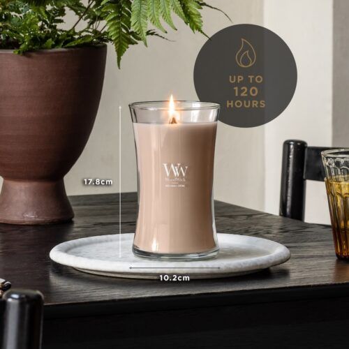 WoodWick Patchouli Crème Large Geurkaars